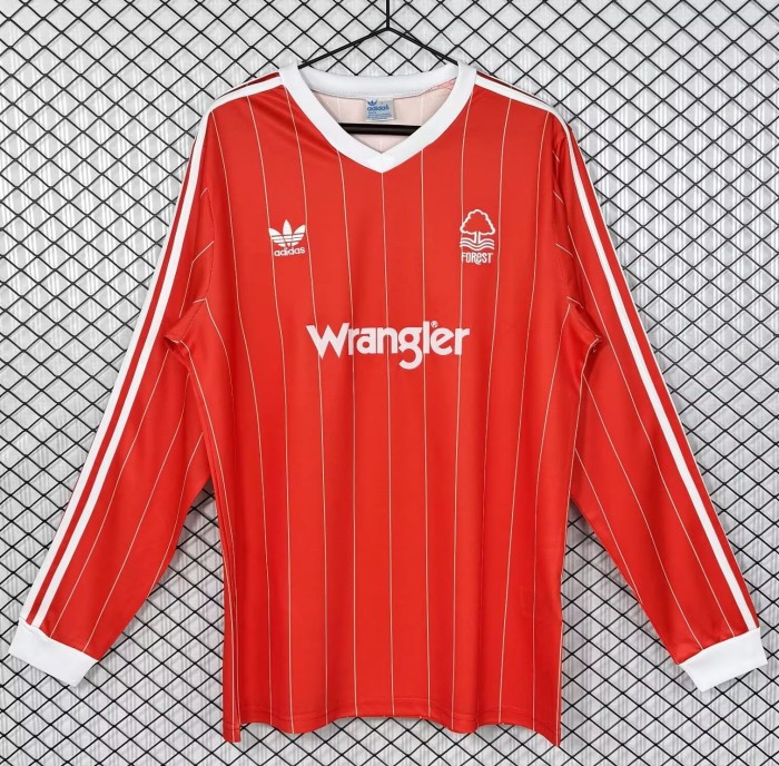 1982-1984 Nottingham Home Long Sleeve Retro Soccer Jersey