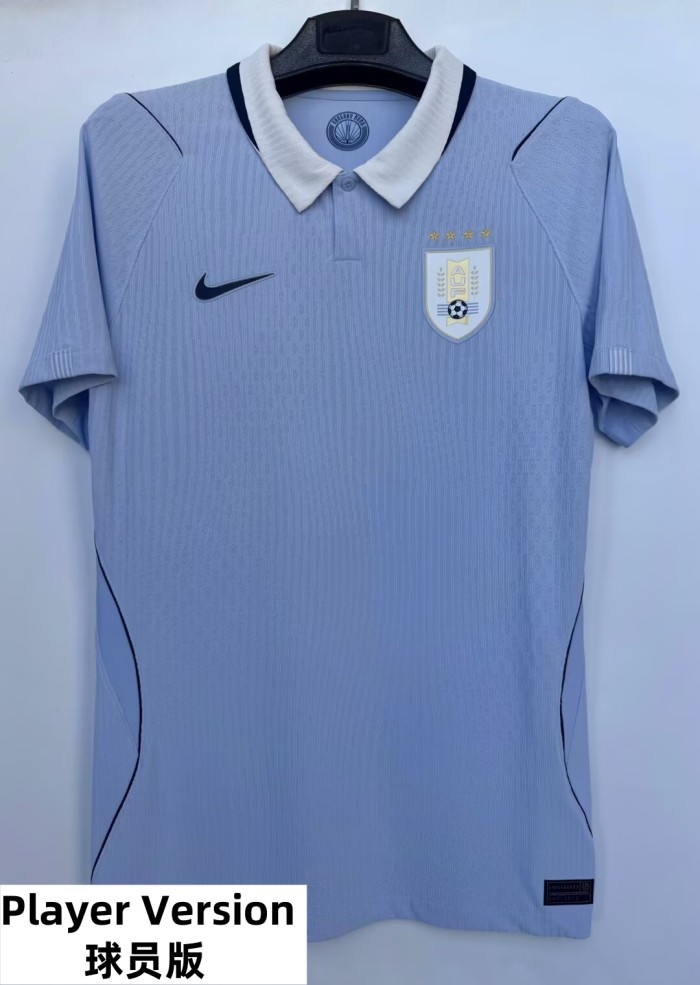 2026 World Cup Uruguay Home Player Version Soccer Jersey