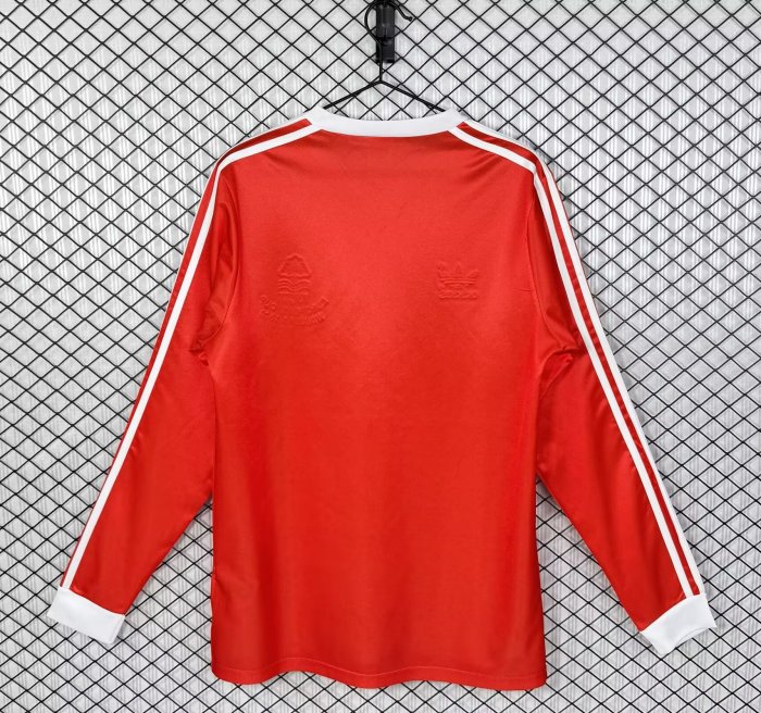 1977-1980 Nottingham Home Long Sleeve Retro Soccer Jersey