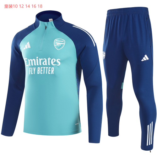 25-26 Arsenal High Quality Kids Half Pull Tracksuit