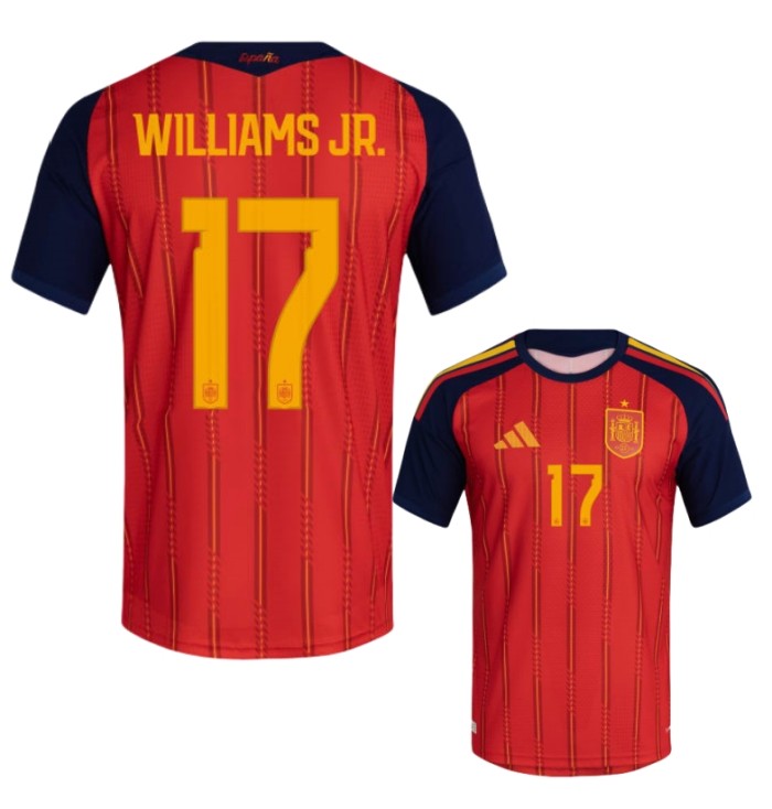 2026 World Cup Spain Home Long Sleeve Fans Soccer Jersey
