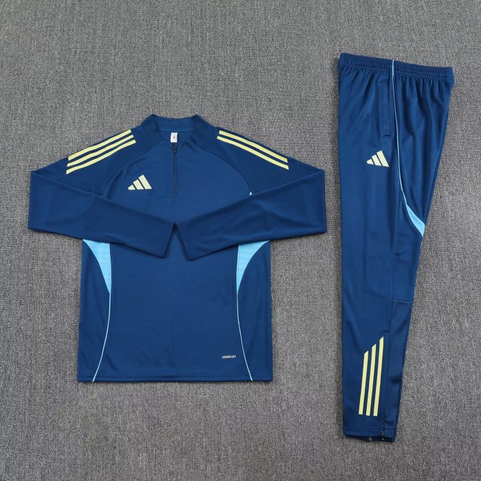 2025 AD Blue Half Pull Tracksuit 