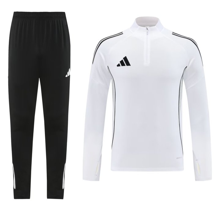 2025 AD White Half Pull Tracksuit