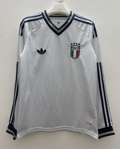 2026 Italy Away Long Sleeve Fans Soccer Jersey