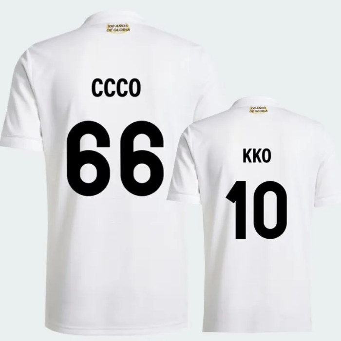 25-26 Colo-Colo 100th Anniversary White Kids Soccer Jersey*蓝队标