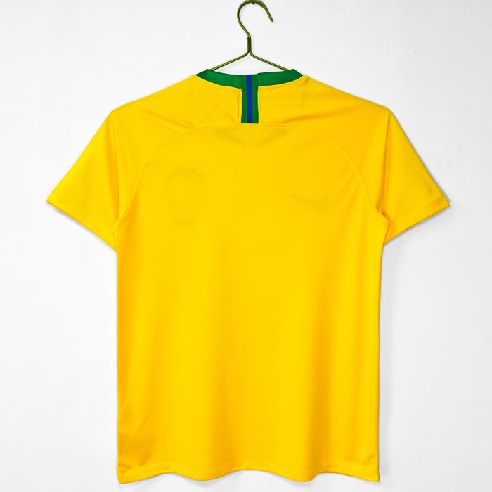 2018 Brazil Home Retro Soccer Jersey