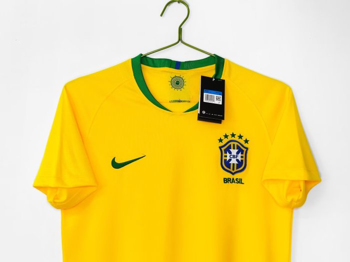 2018 Brazil Home Retro Soccer Jersey