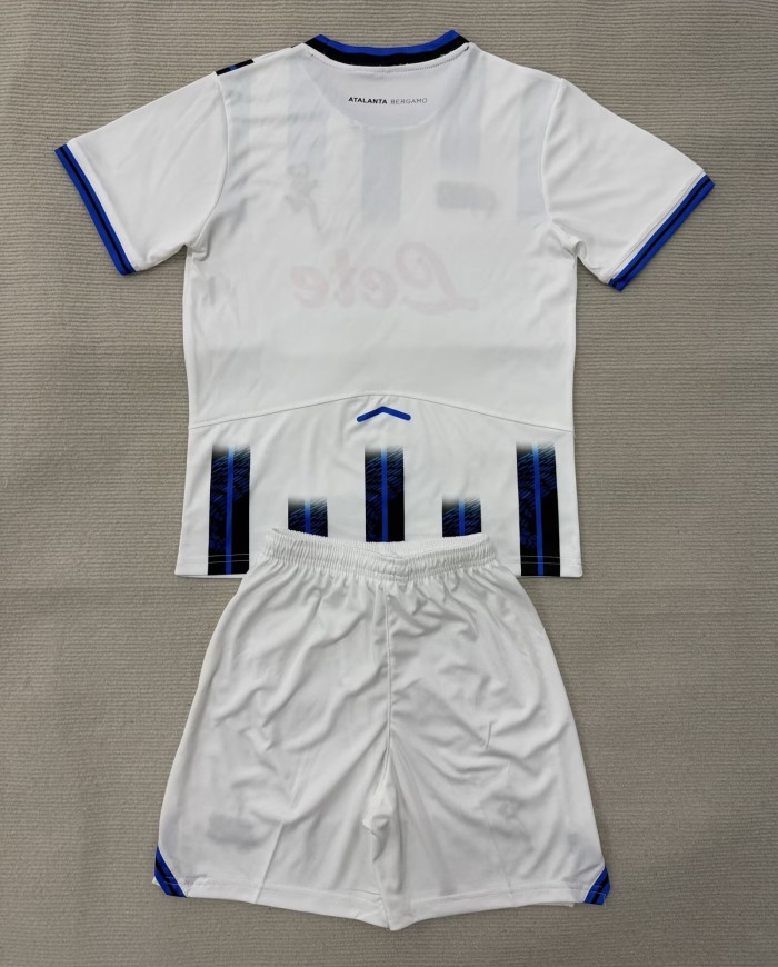 25-26 Atalanta Away Kids Soccer Jersey