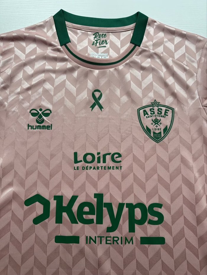 25-26 Saint Etienne Pink Special Edition Fans Soccer Jersey