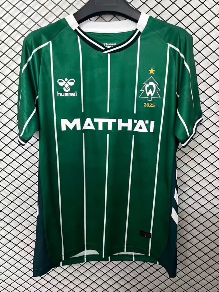 25-26 Werder Bremen Home Christmas Edition Fans Soccer Jersey