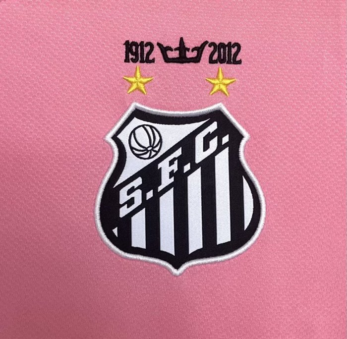 2012-2013 Santos FC Pink Retro Soccer Jersey