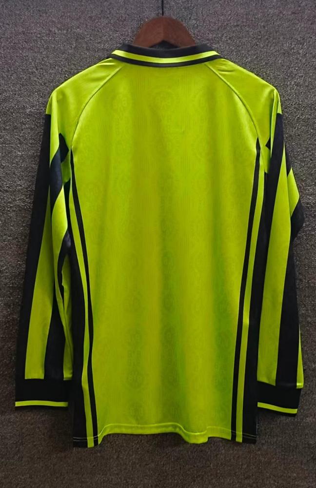 1996 Dortmund Away Black Long sleeves Retro Soccer Jersey