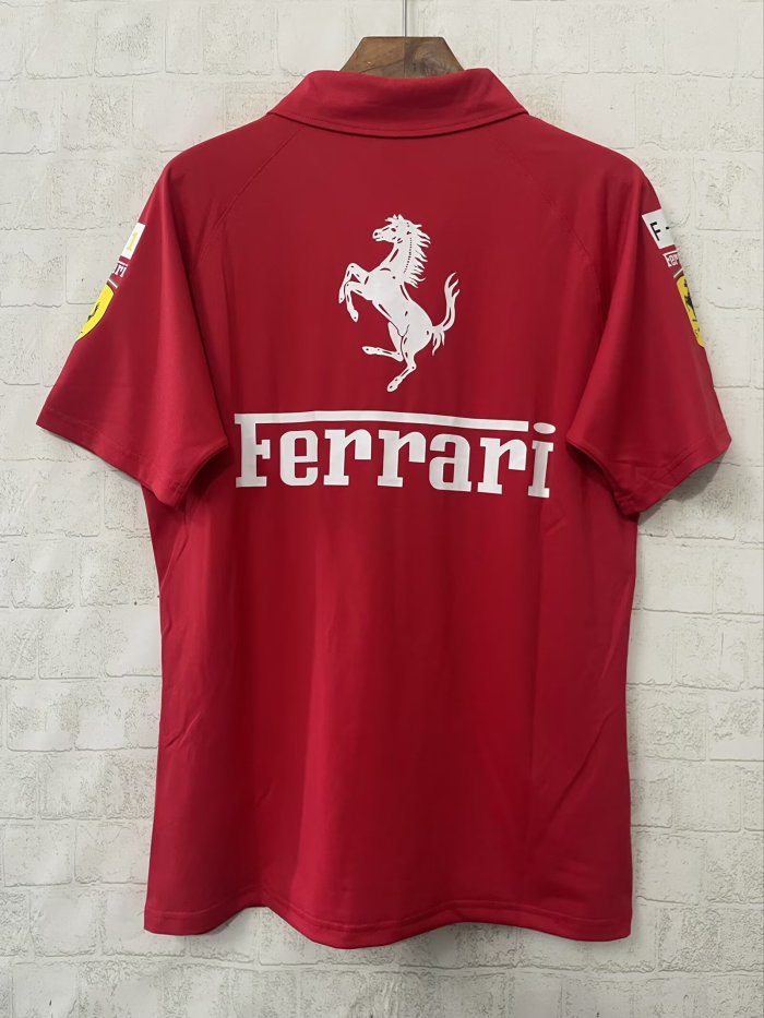 2025 F1 Ferrari New Pattern Red Short Sleeve Racing Suit