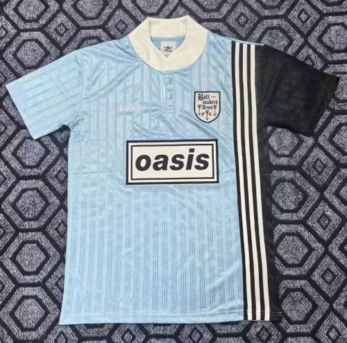 1996 AD Oasis Joint Edition Blue Retro Version Polo Short Sleeve