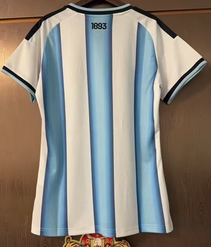 2026 World Cup Argentina Home Women Fans Soccer Jersey (女)
