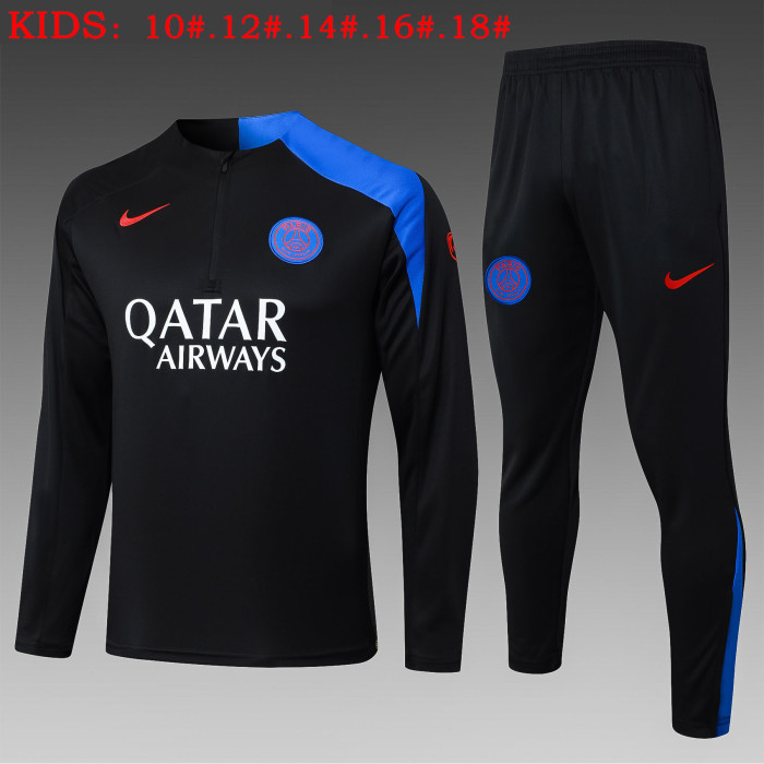 25-26 PSG High Quality Kids Half Pull Tracksuit