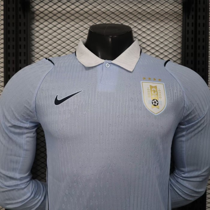 2026 World Cup Uruguay Home Long sleeves Player Version Soccer Jersey*长袖球员