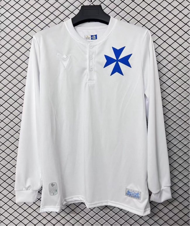 25-26 Blackburn White 150th Anniversary Commemorative Edition Long sleeves Fans Soccer Jersey