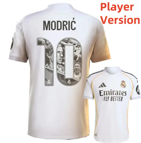 25-26 RMA Home MODRIC #10 Print Picture Number Player Version Soccer Jersey