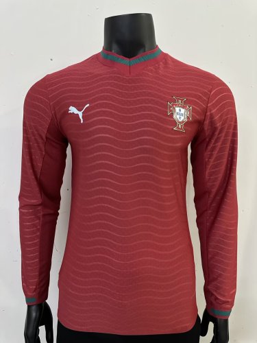 2026 Portugal Home Long Sleeve Player Version Soccer Jersey (长袖球员)