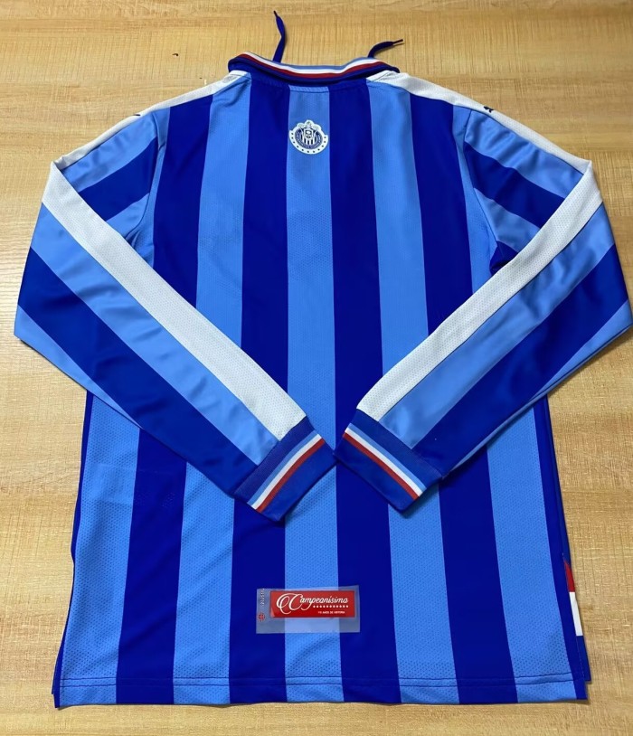 25-26 Chivas 110th Anniversary Commemorative Edition Away Long Sleeve Fans Soccer Jersey