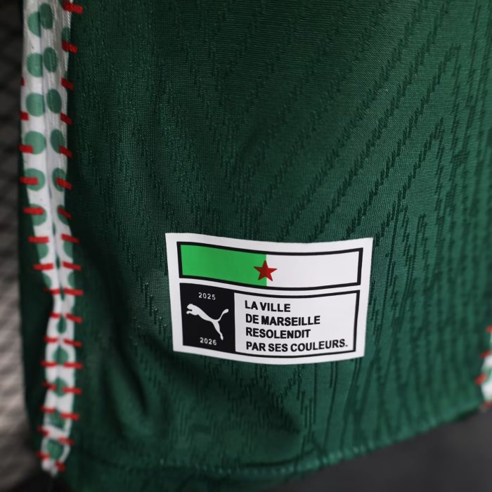 25-26 Marseille Green Special Edition Player Version Soccer Jersey