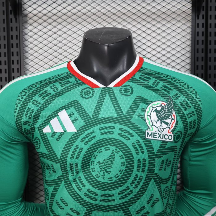 2026 World Cup Mexico Home Long sleeves Player Version Soccer Jersey*长袖球员