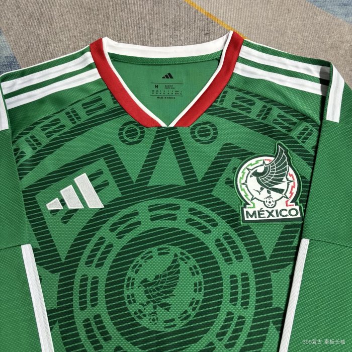 2026 World Cup Mexico Home Long Sleeve Fans Soccer Jersey (长袖)