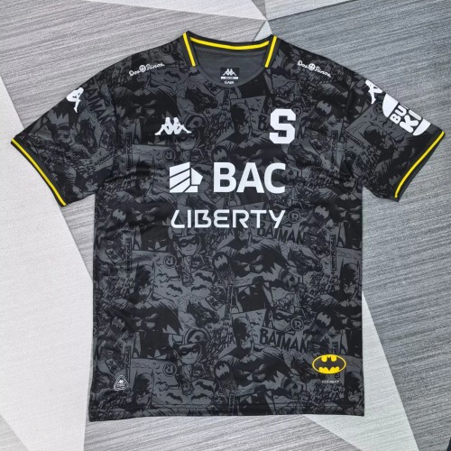 25-26 Deportivo Saprissa Black Fans Soccer Jersey(蝙蝠侠)