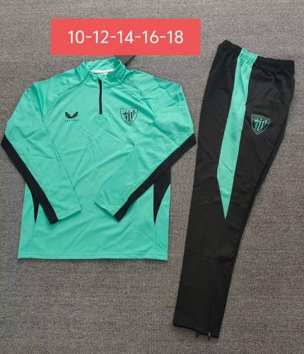 25-26 Bilbao High Quality Kids Half Pull Tracksuit