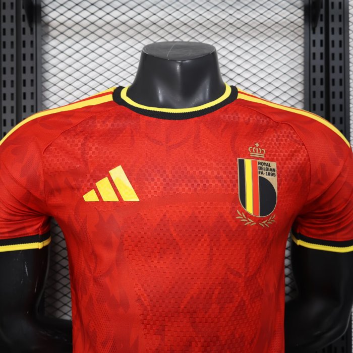 2026 World Cup Belgium Home Player Version Soccer Jersey