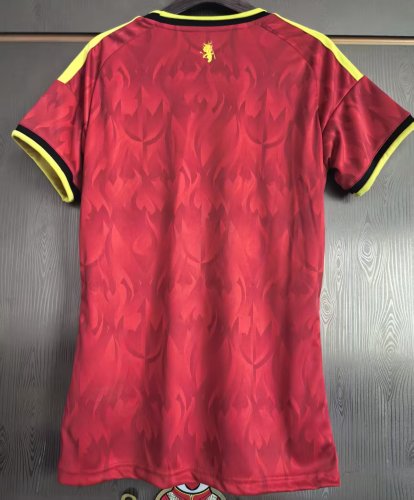 2026 World Cup Belgium Home Women Fans Soccer Jersey (女)