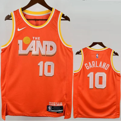 25-26 Cleveland Cavaliers GARLAND #10 Orange City Edition Top Quality Hot Pressing NBA Jersey