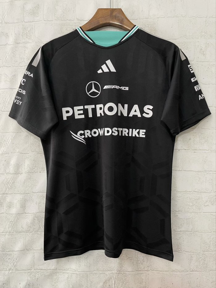 2026 F1 Benz New Pattern Short Sleeve Racing Suit