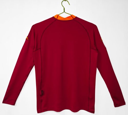 2000-2001 Roma Home Long Sleeve Retro Soccer Jersey