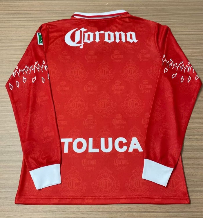 1996-1997 Toluca Home Long Sleeve Retro Soccer Jersey