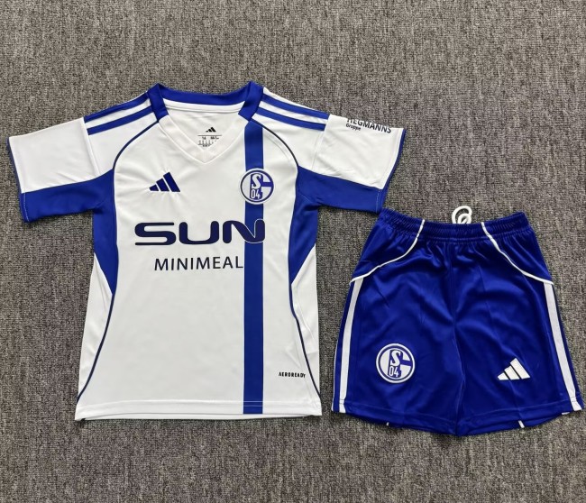 25-26 Schalke 04 Away Kids Soccer Jersey