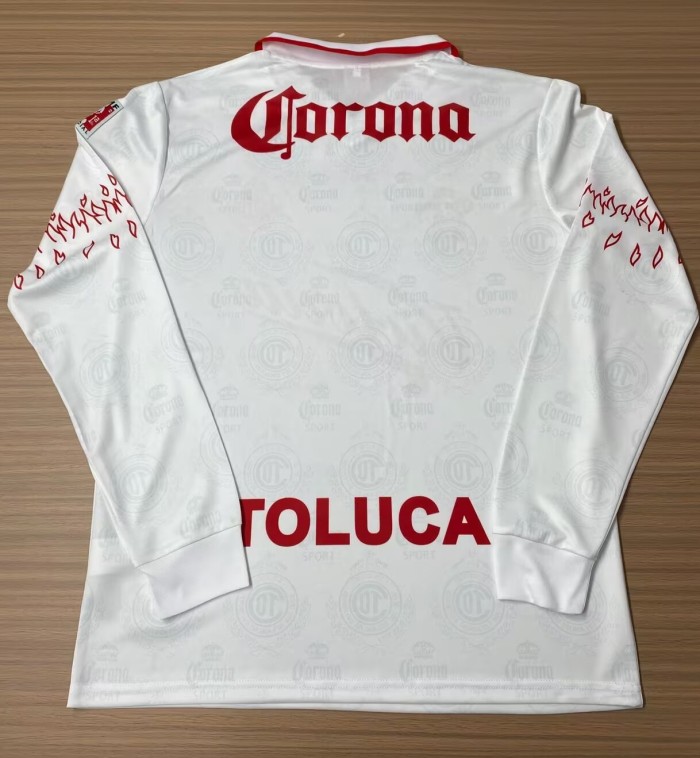 1996-1997 Toluca Away Long Sleeve Retro Soccer Jersey