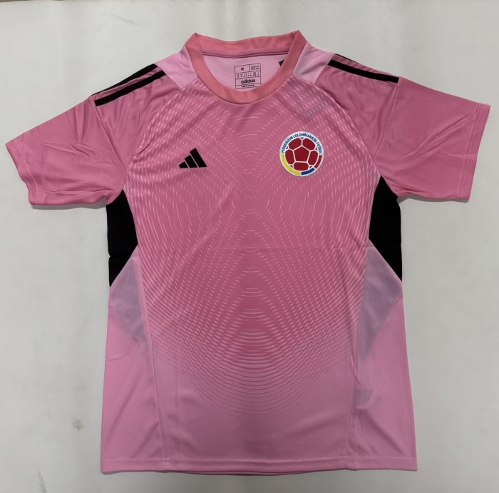 25-26 Colombia Pink GoalKeeper Fans Soccer Jersey