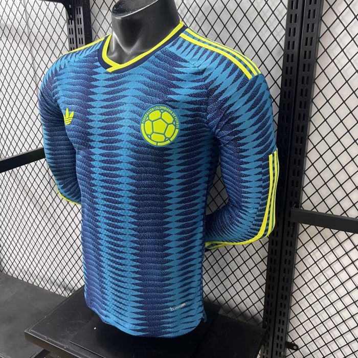 2026 Colombia Away Long Sleeve Player Version Soccer Jersey*长袖球员