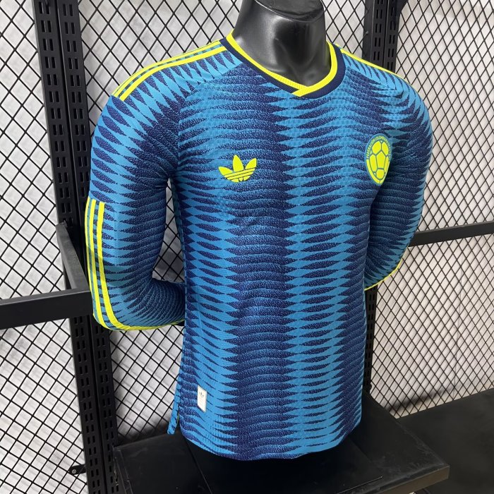 2026 Colombia Away Long Sleeve Player Version Soccer Jersey*长袖球员