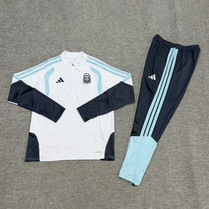 26-27 Argentina High Quality Kids Half Pull Tracksuit