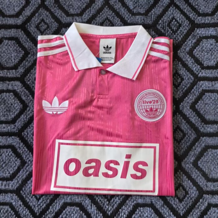 2026 AD Oasis Joint Edition Pink Retro Version Polo Short Sleeve