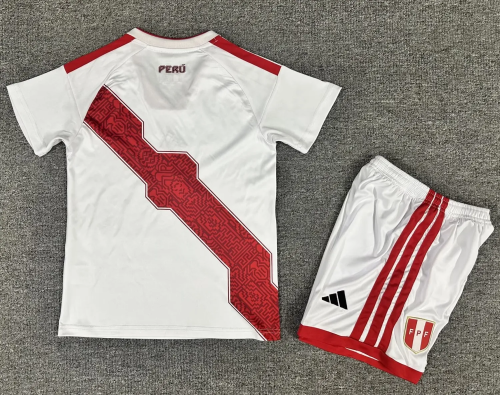 26-27 Peru Home Kids Soccer Jersey