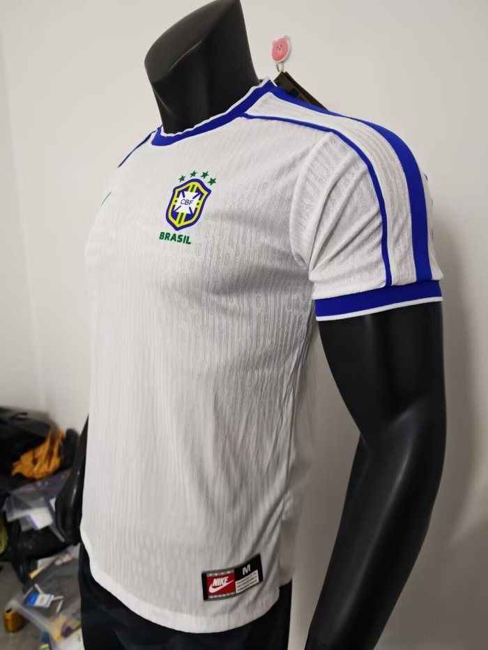 1998 Brazil White Player Version Retro Soccer Jersey