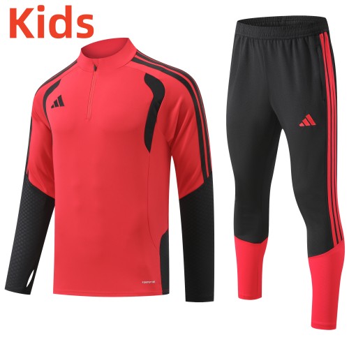 2026 AD Red Kids Half Pull Tracksuit