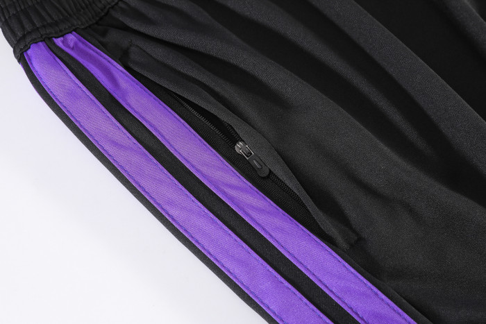 2026 AD Purple Kids Half Pull Tracksuit