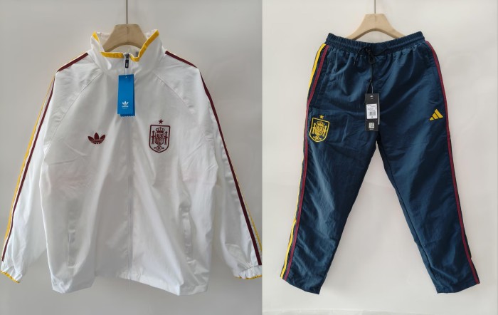 26-27 Spain White Embroidered Windbreaker Set（套装）