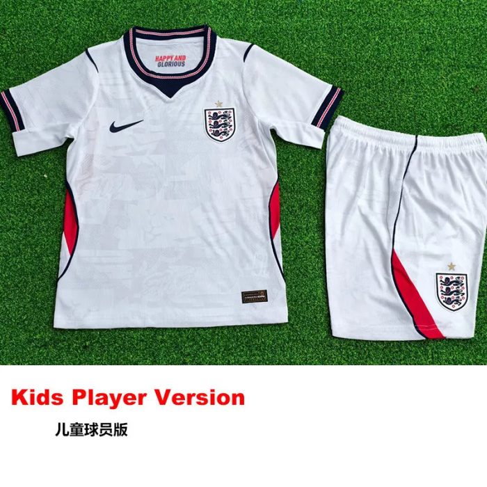 2026 England Home Player Version Kids Soccer Jersey (球员童装)
