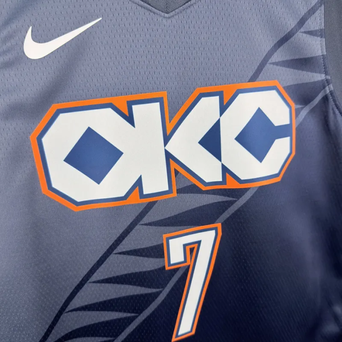 25-26 OKC Thunder HOLMGREN #7 Gray City Edition Top Quality Hot Pressing NBA Jersey